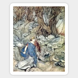 Becuma of the White Skin - Irish Fairy Tales - Arthur Rackham Sticker